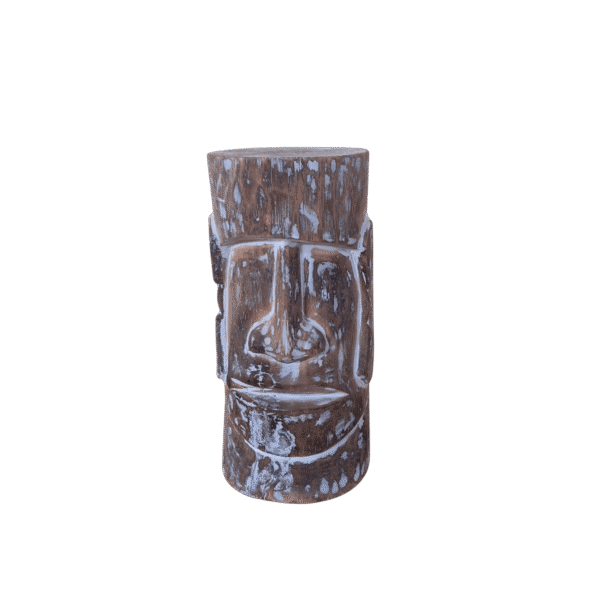 Wooden Log Tiki Tribe Statue