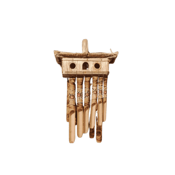 Rectangle Birdhouse Traditional Wood Windchime