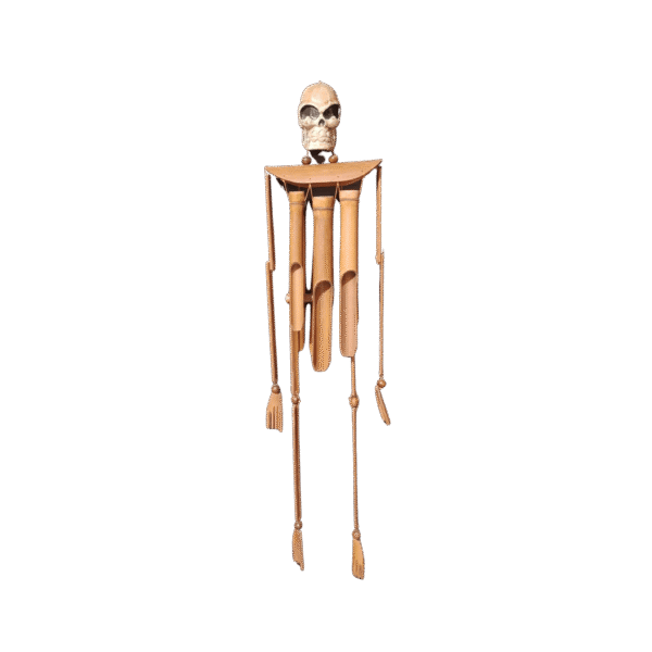 Wooden Skull Windchime